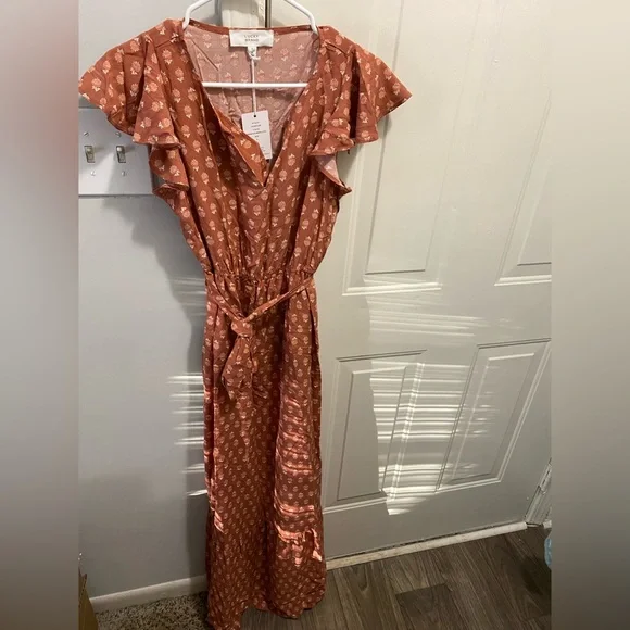 chinese dress ladies Lucky Brand Women's Rib Maxi Dress, Rose, S at Amazon Women's Clothing store main image 1
